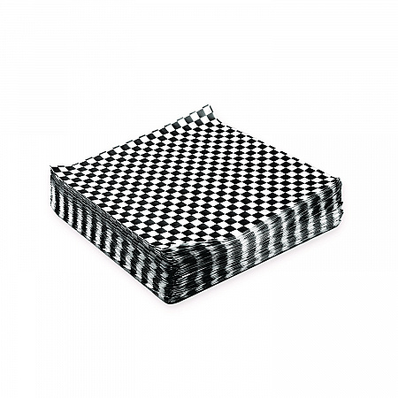 Grease-Resistant Food Wrap, 12 x 12, Black Check, 5,000/Carton (WG01006)