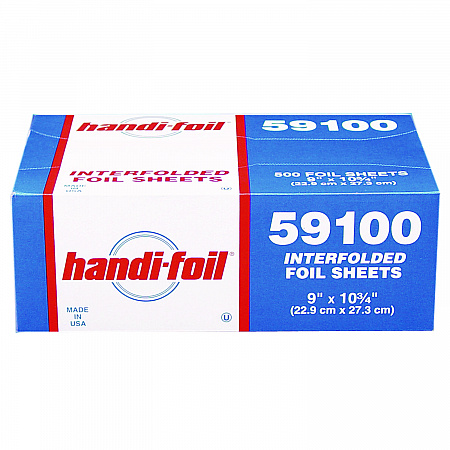 Interfolded Foil Sheets, 55 Gauge, 9 x 10.75, 500/Box, 6 Boxes/Carton (59100)