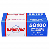 Interfolded Foil Sheets, 55 Gauge, 8 x 10.75, 500/Box, 6 Boxes/Carton (58100)