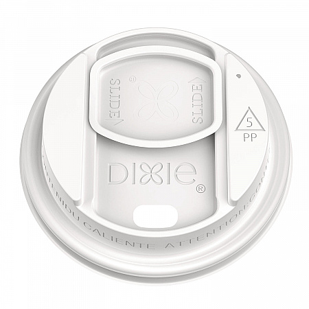 Smart Top Reclosable Lids for Hot Cups, Fits 10 oz to 20 oz Hot Cups, Plastic, White, 1,000/Carton (DSL9542)