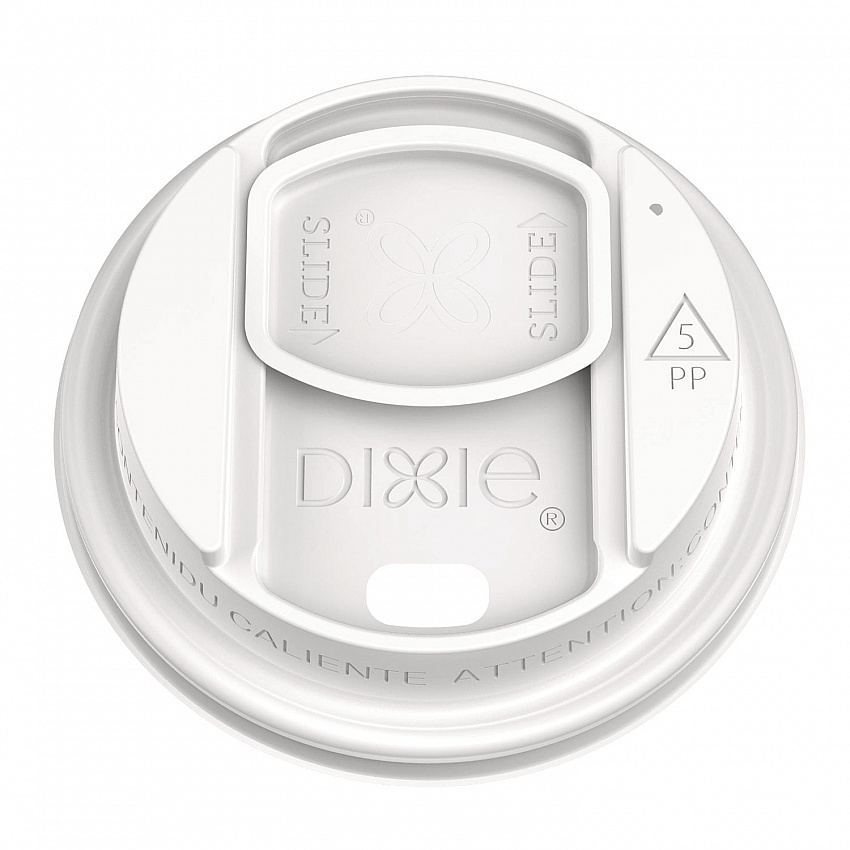 Smart Top Reclosable Lids for Hot Cups, Fits 10 oz to 20 oz Hot Cups, Plastic, White, 1,000/Carton (DSL9542)