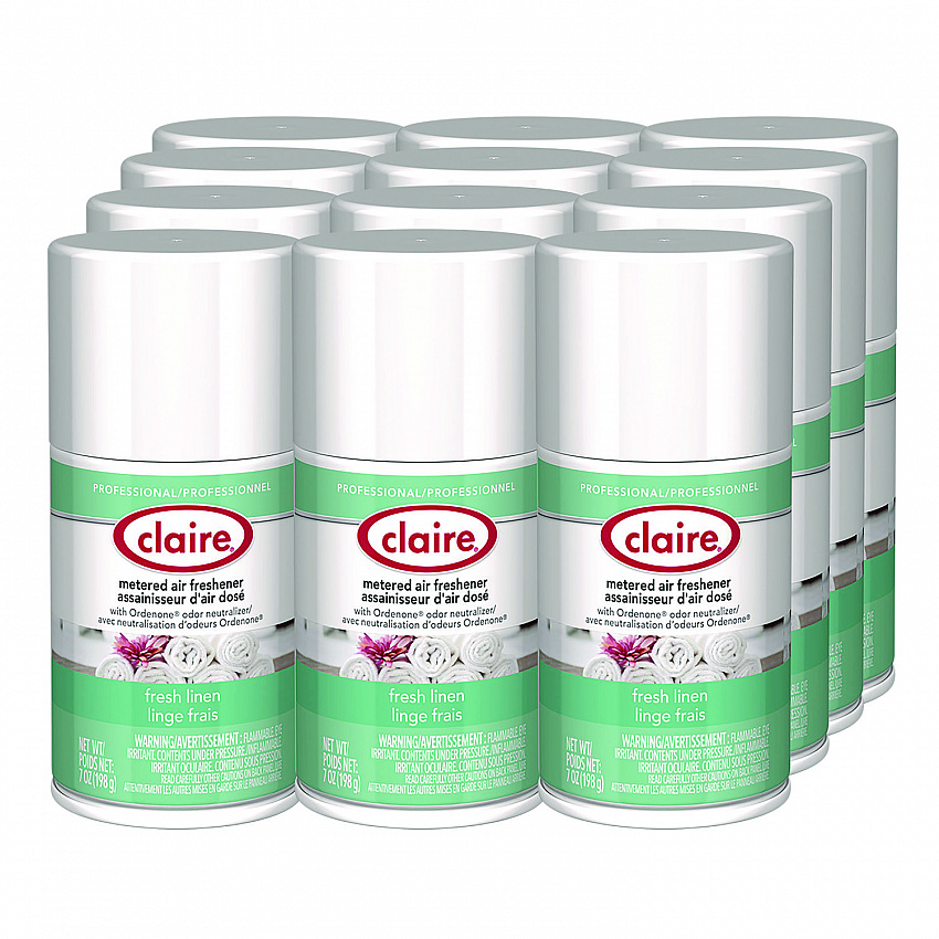 Metered Air Freshener, Fresh Linen, 11 oz Aerosol Spray, 12/Carton (110)