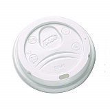 Sip-Through Dome Hot Drink Lids, Fits 10 oz Dixie Hot Cups, Plastic, White, 100/Pack, 10 Packs/Carton (DL9540CT)
