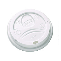 Sip-Through Dome Hot Drink Lids, Fits 10 oz Dixie Hot Cups, Plastic, White, 100/Pack, 10 Packs/Carton (DL9540CT)