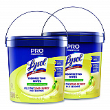 Professional Disinfecting Wipe Bucket, 1-Ply, 6 x 8, Lemon and Lime Blossom, White, 800 Wipes/Bucket, 2 Buckets/Carton (99856CT)