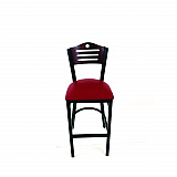 Eagle Series Barstool, Supports Up to 300 lb, 28.5" Seat Height, Burgundy Seat, Dark Mahogany Back, Black Base (EBBVBURB)