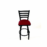 Boggs Series Barstool, Supports Up to 300 lb, 30.5" Seat Height, Burgundy Seat, Black Back, Black Base (BBBVSBUR)