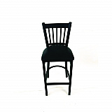 Cobra Series Barstool, Supports Up to 300 lb, 28.5" Seat Height, Black Seat, Black Back, Black Base (CBBVSBLK)