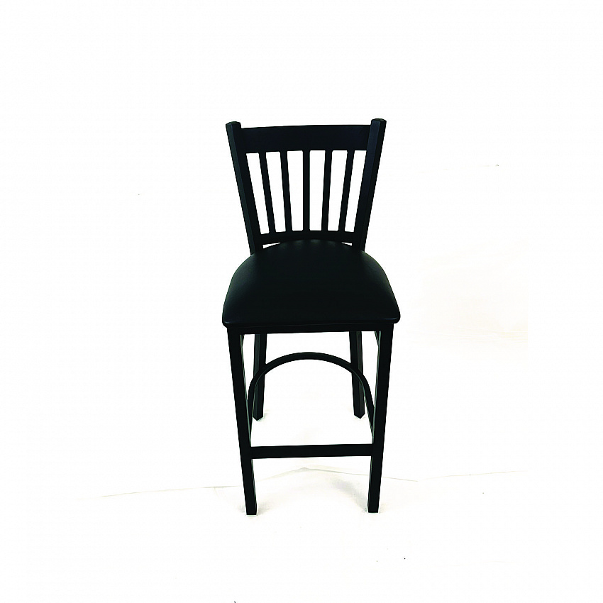 Cobra Series Barstool, Supports Up to 300 lb, 28.5" Seat Height, Black Seat, Black Back, Black Base (CBBVSBLK)
