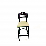 Eagle Series Barstool, Supports Up to 300 lb, 28.5" Seat Height, Taupe Seat, Dark Mahogany Back, Black Base (EBBVTAUB)