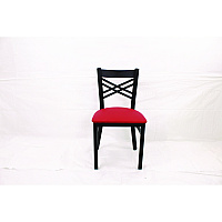X Series Chair, Supports Up to 300 lb, 18" Seat Height, Red Seat, Black Back, Black Base (XCHBVSRED)
