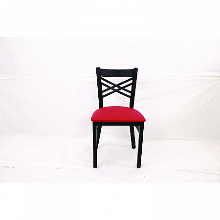 X Series Chair, Supports Up to 300 lb, 18" Seat Height, Red Seat, Black Back, Black Base (XCHBVSRED)