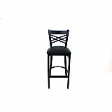 X Series Barstool, Supports Up to 300 lb, 29.5" Seat Height, Black Seat, Black Back, Black Base (XBSBVSBLK)