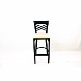X Series Barstool, Supports Up to 300 lb, 29.5" Seat Height, Cream Seat, Black Back, Black Base (XBSBVSCRM)