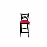 X Series Barstool, Supports Up to 300 lb, 29.5" Seat Height, Red Seat, Black Back, Black Base (XBSBVSRED)