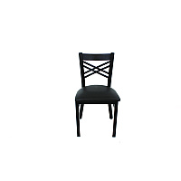 X Series Chair, Supports Up to 300 lb, 18" Seat Height, Black Seat, Black Back, Black Base (XCHBVSBLK)
