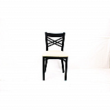 X Series Chair, Supports Up to 300 lb, 18" Seat Height, Cream Seat, Black Back, Black Base (XCHBVSCRM)