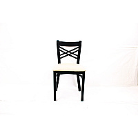 X Series Chair, Supports Up to 300 lb, 18" Seat Height, Cream Seat, Black Back, Black Base (XCHBVSCRM)