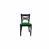 X Series Chair, Supports Up to 300 lb, 18" Seat Height, Green Seat, Black Back, Black Base (XCHBVSGRN)