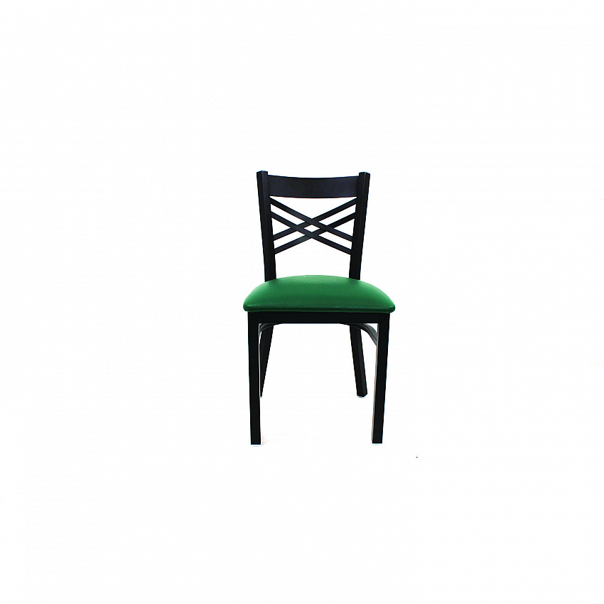 X Series Chair, Supports Up to 300 lb, 18" Seat Height, Green Seat, Black Back, Black Base (XCHBVSGRN)