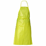 A70 Chemical Spray Protection Aprons, Polyethylene-Coated Fabric, One Size Fits Most, Yellow, 100/Carton (97790)