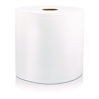 Hard Wound Roll Towel, 1-Ply, 8" x 800 ft, White, 6/Carton (46529)