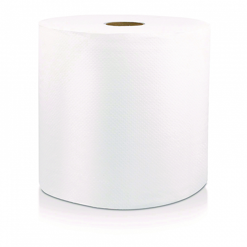 Hard Wound Roll Towel, 1-Ply, 8" x 800 ft, White, 6/Carton (46529)