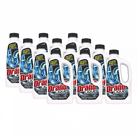 Liquid Drain Cleaner, 32 oz Safety Cap Bottle, 12/Carton (335712)