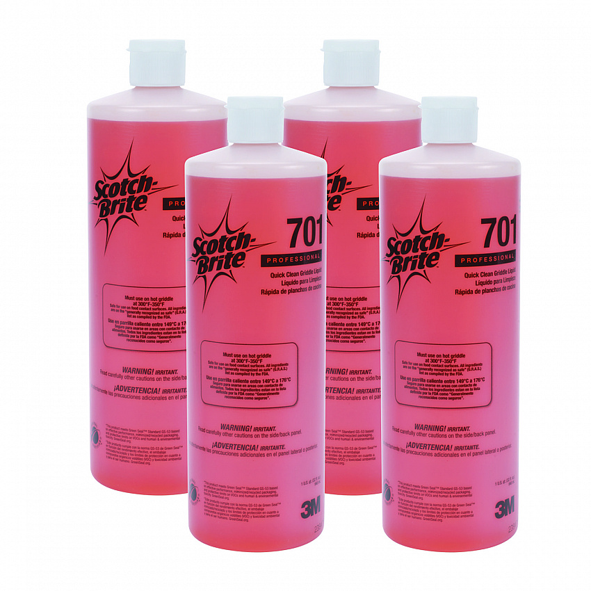 Quick Clean Griddle Liquid, 1 qt Bottle, 4/Carton (26012)