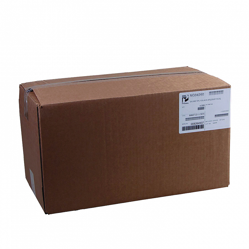 Beverage Napkins, 1-Ply, 9 x 9, Black, 4,000/Carton (NG04260)
