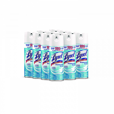 Disinfectant Spray, Crisp Linen Scent, 12.5 oz Aerosol Spray, 12/Carton (74186)