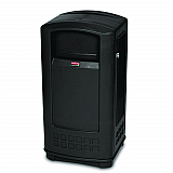 Plaza Jr. Container, 35 gal, Plastic, Black (9P90BLA)