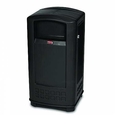 Plaza Jr. Container, 35 gal, Plastic, Black (9P90BLA)