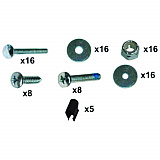 Hardware Kit for Rubbermaid Full Size Housekeeping Carts, Metal, Gray (6189L1)