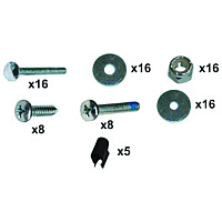Hardware Kit for Rubbermaid Full Size Housekeeping Carts, Metal, Gray (6189L1)