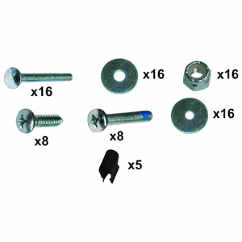 Hardware Kit for Rubbermaid Full Size Housekeeping Carts, Metal, Gray (6189L1)