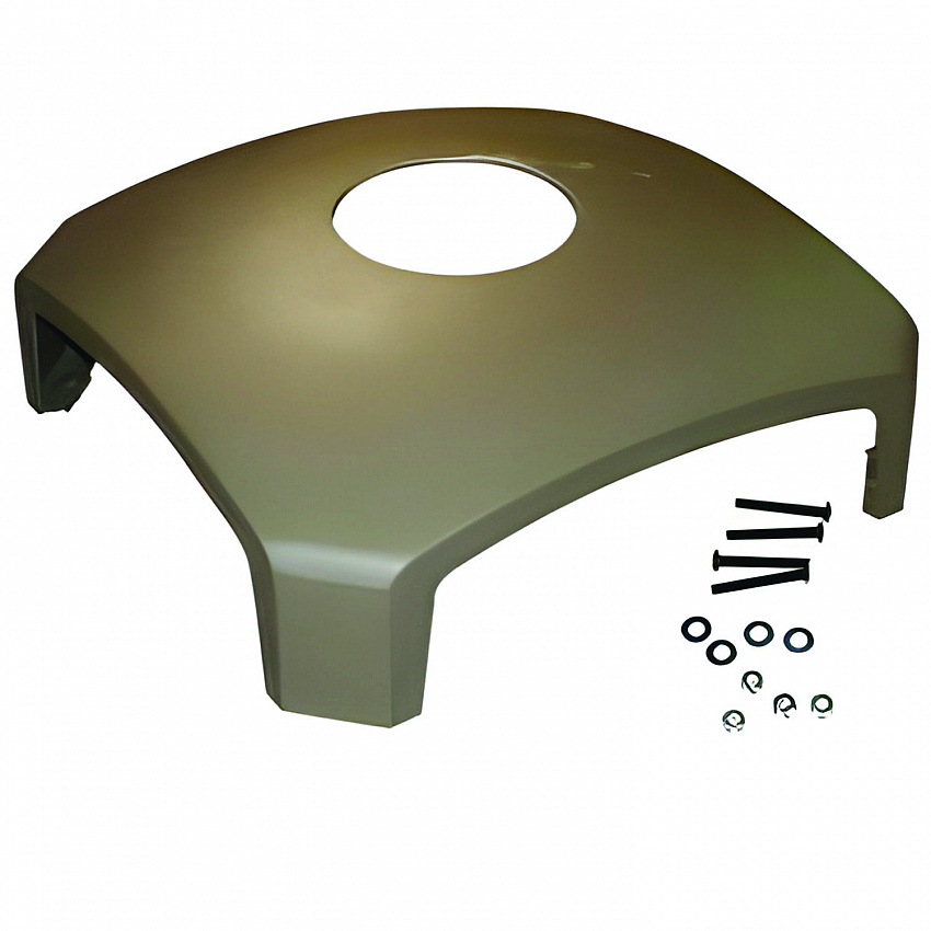 Dome Top with Hole for Landmark Series Waste Receptacle, 26" Diameter, Driftwood (FG3975M2DWOO)