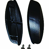 End Caps with Hardware, 18 x 1.5, Plastic, Black (1791803)