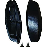 End Caps with Hardware, 18 x 1.5, Plastic, Black (1791803)