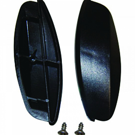 End Caps with Hardware, 18 x 1.5, Plastic, Black (1791803)