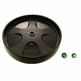 50-Gallon Rollout Wheels and Push Caps, Two 8" Wheels, Black (9W27L1)