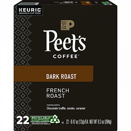 French Roast Coffee K-Cups, 22/Box (6545)