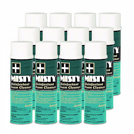 Disinfectant Foam Cleaner, Fresh Scent, 19 oz Aerosol Spray, 12/Carton (1001907)