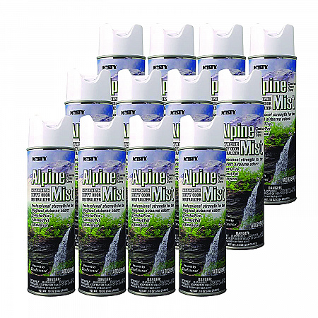 Hand-Held Odor Neutralizer, Alpine Mist, 10 oz Aerosol Spray, 12/Carton (1039394)