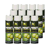 Handheld Air Deodorizer, Lemon Peel, 10 oz Aerosol Spray, 12/Carton (1001842)