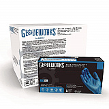 Industrial Vinyl Gloves, Powder-Free, Medium, 3 mil Thick, 9.5" Long, Blue, 100/Box, 10 Boxes/Carton (IVBPF44100)