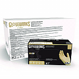 Extra Thick Latex Disposable Gloves, Powder-Free, Medium, 6 mil Thick, 9.5" Long, Ivory, 100/Box, 10 Boxes/Carton (ILHD44100)