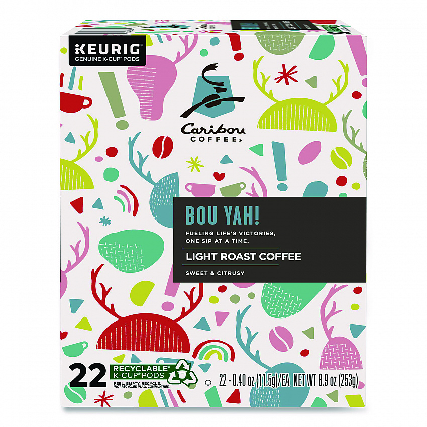 BOU YAH K-Cup Pods, Light Roast, 22/Box (6865)