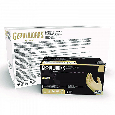 Extra Thick Latex Disposable Gloves, Powder-Free, X-Large, 6 mil Thick, 9.5