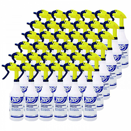 Professional Spray Bottle, 32 oz, Blue/Gold/Clear, 36/Carton (HDPRO36CT)